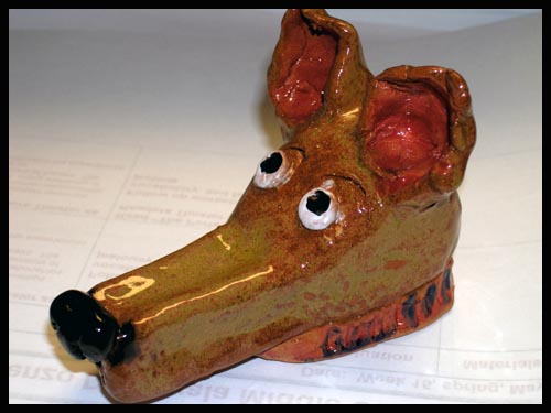 dog clay whistle